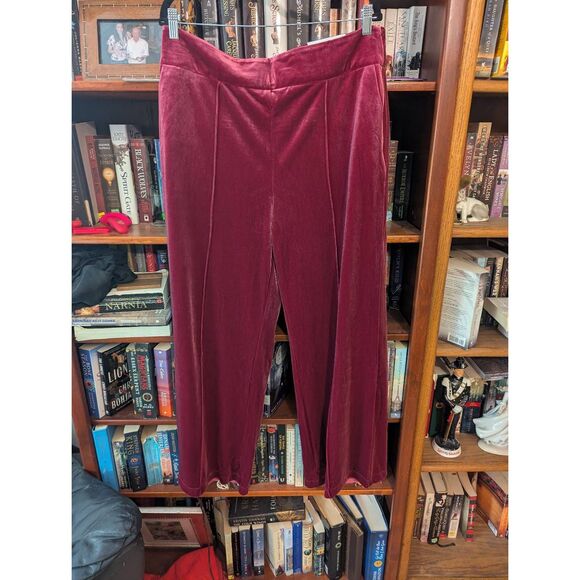 Brand New INC International Concepts Women's XL Wide Leg High Rise Velvet Pants - Picture 1 of 7